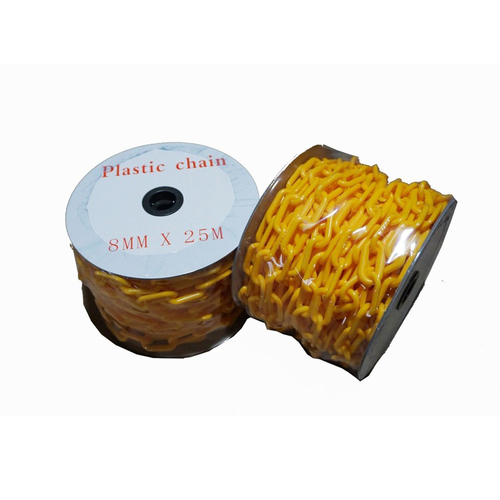 Plastic Barrier Chain For Workplace Safety - Yellow