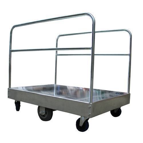 450kg Rated Heavy Duty Steel Platform Stock Trolley - Galvanised - 1140 x 800mm