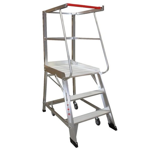 3 Steps Monstar Ladder 150kg Rated Order Picker Aluminium Ladder - 0.8m 