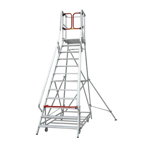 11 Steps 200kg Rated Monstar Pro Aluminium Rolling Platform Ladder