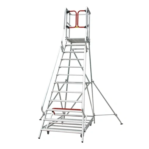 14 Steps 200kg Rated Monstar Pro Aluminium Rolling Platform Ladder