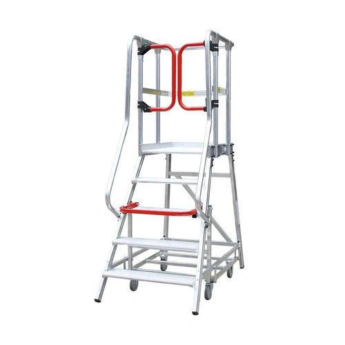 5 Steps 200kg Rated Monstar Pro Aluminium Rolling Platform Ladder