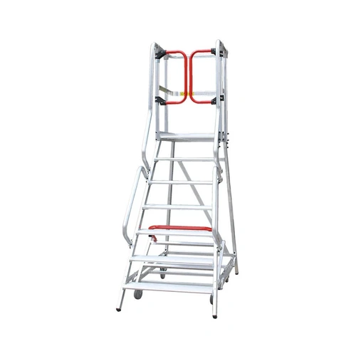 7 Steps 200kg Rated Monstar Pro Aluminium Rolling Platform Ladder