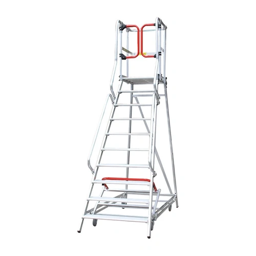 9 Steps 200kg Rated Monstar Pro Aluminium Rolling Platform Ladder