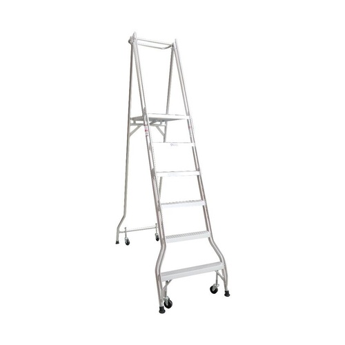 6 Steps Monstar Ladder 150kg Rated Platform Aluminium Ladder Heavy Duty - 1.69m