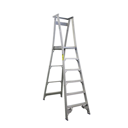 Indalex 6 Steps 150kg Rated Aluminium Platform Ladder - 1.8m