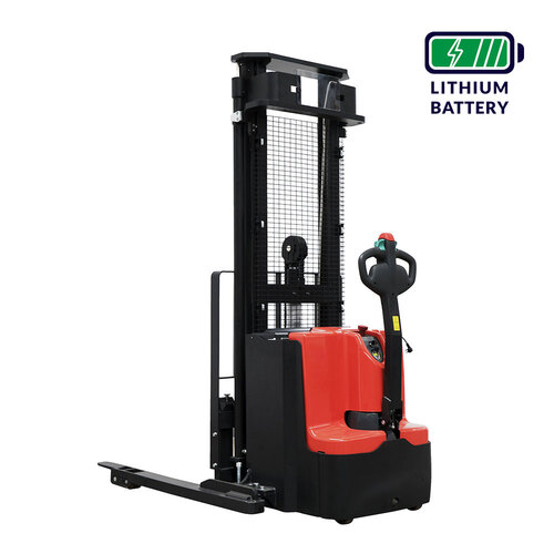 1600kg Rated - Electric Heavy-duty Stacker - Lithium Power - Side Shift