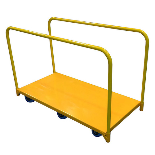 660KG Rated Platform Trolley With Removable Handle - Yellow - Panel Cart
