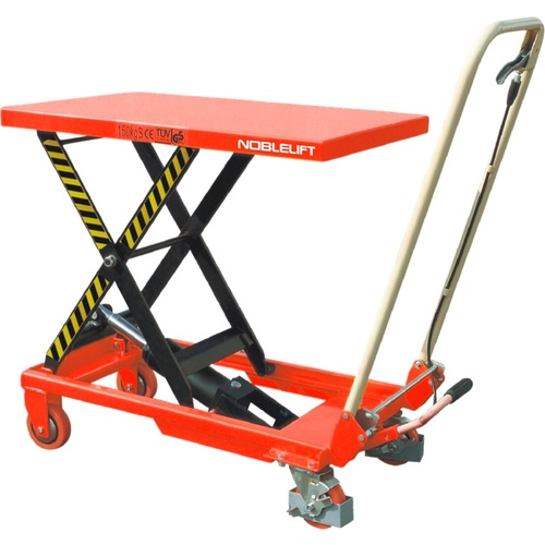 150kg Rated Manual Scissor Lift Trolley - 750mm Lift