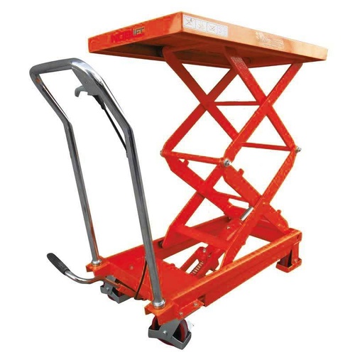 700kg Rated Manual Scissor Lift Trolley - 1500mm Lift