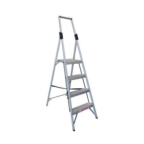 Indalex 2-5 Steps 120kg Rated Aluminium Single Sided Step Ladder - 0.6m - Slimline