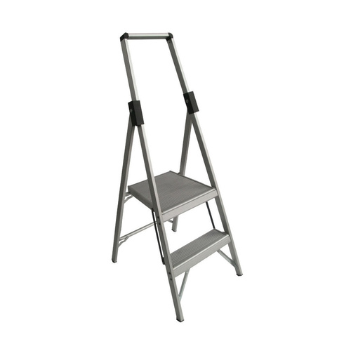 Indalex 2 Steps 120kg Rated Aluminium Single Sided Step Ladder - 0.6m - Slimline