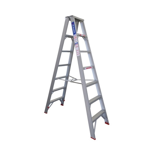 Indalex 2-8 Steps Trade Aluminium Double Sided Step Ladder - 150kg Rated
