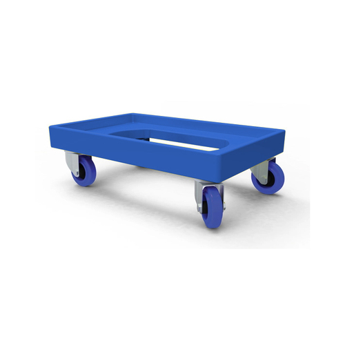 150kg Rated Dolly Plastic Bin Angle Frame - 620 x 400mm - Blue