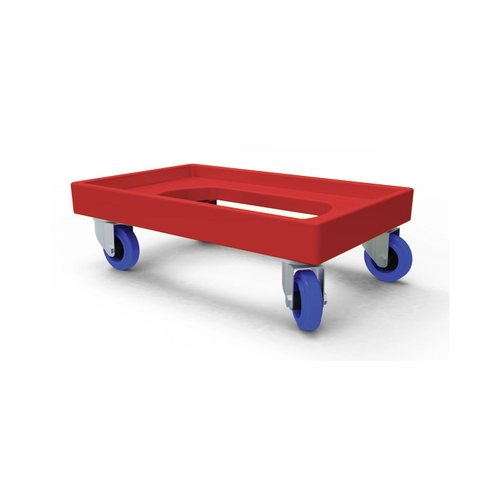 150kg Rated Dolly Plastic Bin Angle Frame - 620 x 400mm - Red