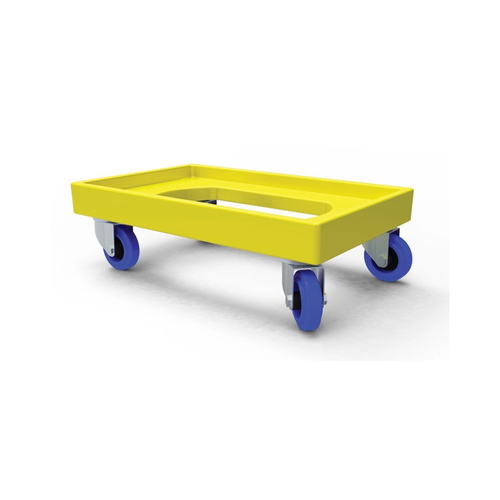 150kg Rated Dolly Plastic Bin Angle Frame - 620 x 400mm - Yellow