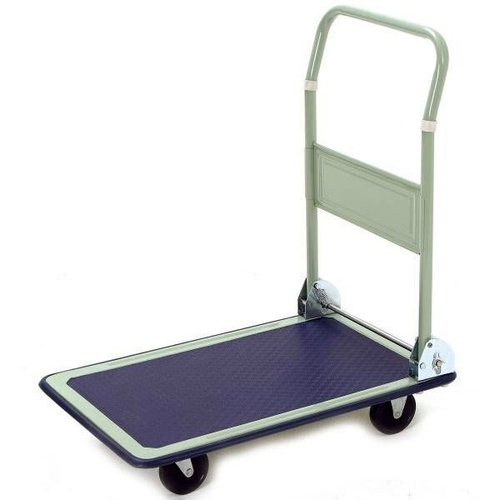 150kg Rated Platform Trolley With Folding Handle - Vinyl Top - 740 x 480mm