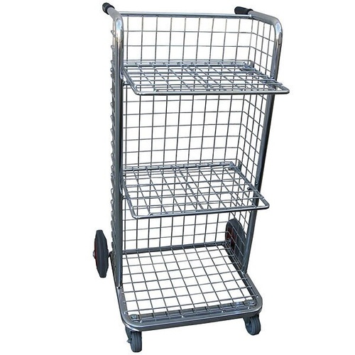 120kg Rated Heavy Duty Court Document Trolley Handtruck - 200mm Rubber Wheels