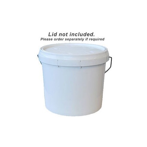 4L Round Plastic Pail - Metal Handle 