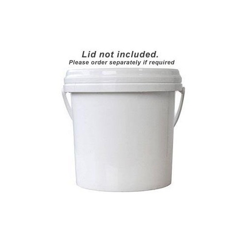 2L - Round Plastic Pail - Plastic Handle