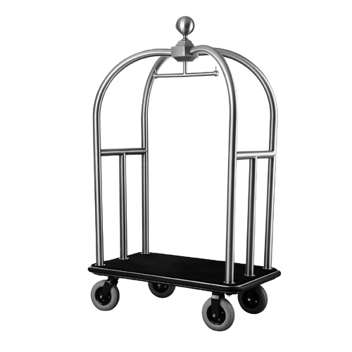 Stainless Steel Bird Cage Luggage Garment Trolley