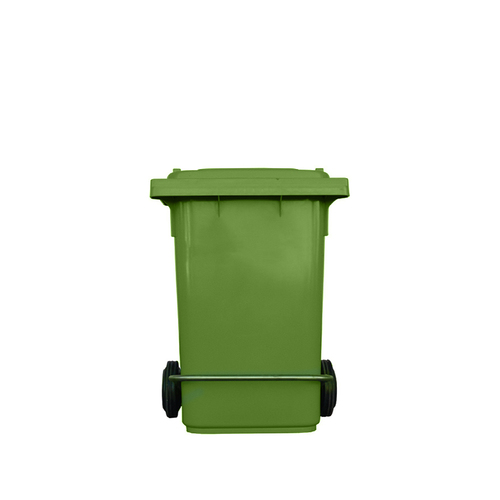 80L Industrial Wheelie Waste Bin With Lid Lifter - Green