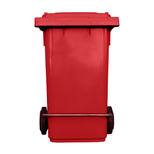 240L Industrial Wheelie Waste Bin With Lid Lifter - Red
